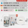 thumbnail image 2 of LUMINEPTIC 4 Inch 1 Pack 5CCT Dimmable Slim Recessed LED Pot Lights, Selectable Colors, Bathroom & Damp Locations, 2 of 6