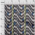 thumbnail image 1 of oneOone Tissu Popeline de Coton Rayé & Tissu Imprimé Chevron Ikat BTY 56 Pouces de Large, 1 of 4