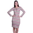 thumbnail image 1 of Moomaya Womens Full Sleeve Printed Midi Length Printed Bodycon Dress, 1 of 6