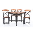 thumbnail image 1 of Baxton Studio Broxburn Light Brown Wood & Metal 5-Piece Pub Set, 1 of 2
