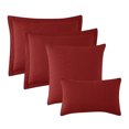 thumbnail image 3 of Clara Clark Ensemble de Courtepointe 4 Pcs, Couvre-Lit Tissé Ellipse Style Moderne, Pièce Simple, Bourgogne, 3 of 4