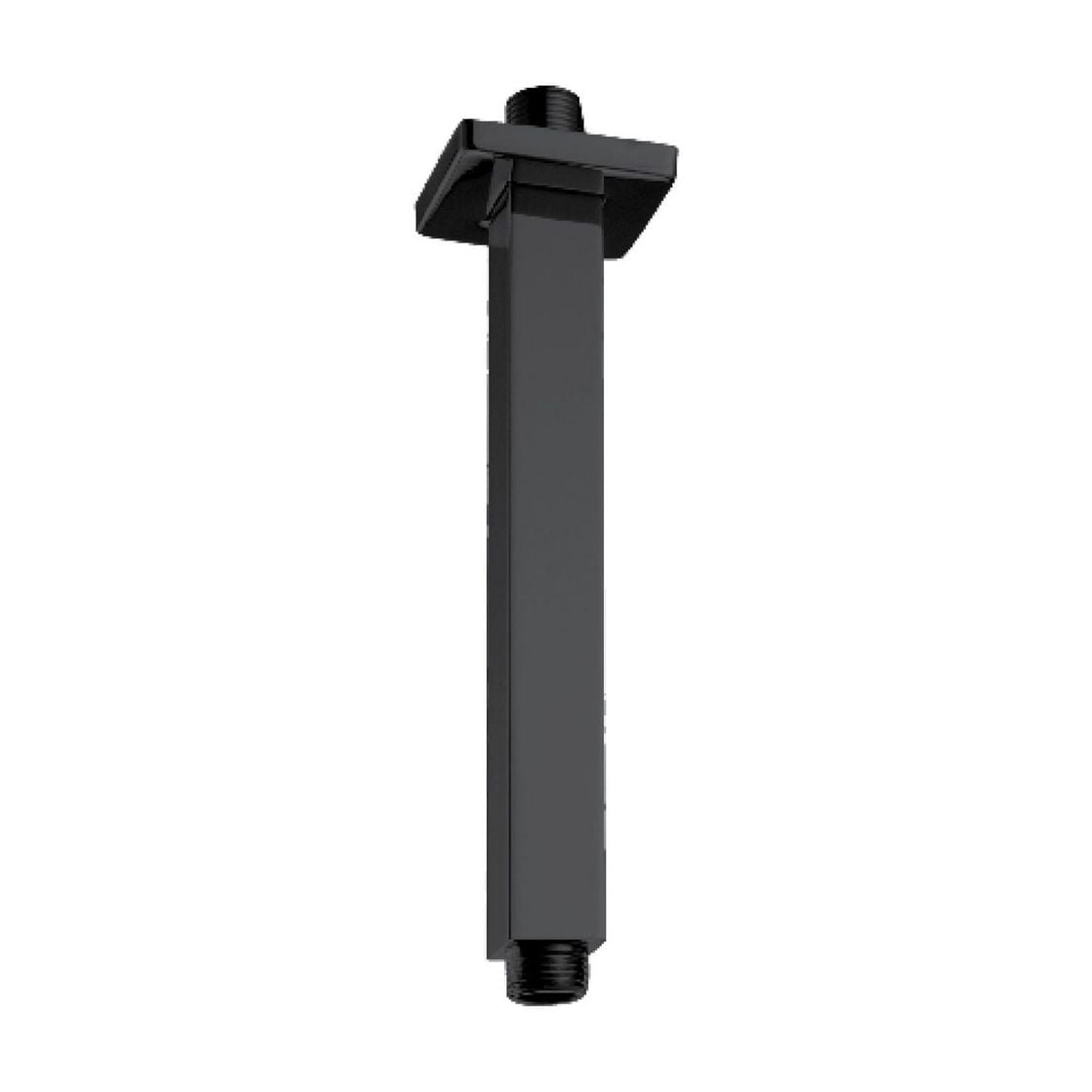 Le bras de douche 8 po akuaplus® carré avec collerette de plafond fini noir mat
