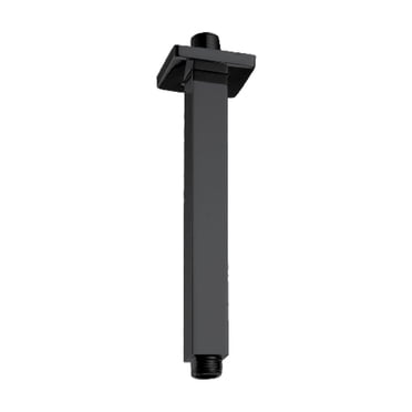 the akuaplus® 8 in. Ceiling shower arm square with flange in brass matte black finish