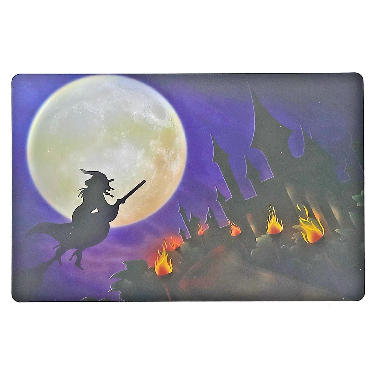 Set De Table Réversible En Pp Sorcière Et Citrouille - Lot De 12