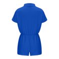 thumbnail image 4 of Penkiiy Combinaisons pour Femmes Combinaisons d'Été pour Femmes Unies ColorMini à Bretelles Combinaisons Décontractées Combishort Court Bleu TP Combinaisons, 4 of 5