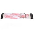 thumbnail image 2 of Nylon Watch Replacement Strap Elastic Breathable Weave Adjustable 26mm Buckle Watch Band for Vertix 2 Pink White, 2 of 14