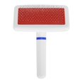 thumbnail image 2 of Pet Brush, Plastic+Stainless Comfortable Design Cleaning Slicker Brush Portable Tangles Removal Comb  for Small Pets for Tidying for Medium Pets for Fluffing, 2 of 8