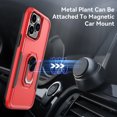 thumbnail image 3 of [PST] iPhone 15 Pro Max Ring Case, Dual Layers Heavy Duty Magnetic Hard Kickstand Case with Ring Stand, 3 of 5