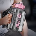 thumbnail image 1 of sharpies Large Capacity Water Cup ton Barrel Sports Fitness Male and Female Students Portable Plastic Space Pot Big Belly Water Cup Labor Day Water Cup HWRETIE, 1 of 6
