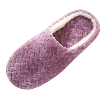 jovati Womens House Slippers Slip-On Anti-Skid Flower Indoor Casual Shoes Snow Slipper