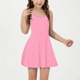 thumbnail image 4 of Diufon Robe de Tennis pour Filles Enfants Sans Manches Dos Nageur Robe de Golf Été Décontractée École Ligne A Robes de Sport, 4 of 9