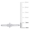 thumbnail image 5 of Miabella Diamond Accent Sterling Silver Floral Promise Ring, 5 of 5