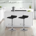 thumbnail image 4 of Costway Ensemble de 2 Tabourets de Bar Pivotants en Cuir PU Réglables pour Comptoir de Cuisine, Noir, 4 of 10
