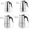thumbnail image 5 of Premium Stainless Steel Italian Coffee Maker, Classic Coffee Maker (100/200/200/450 ML) For Induction Cooker, 5 of 5