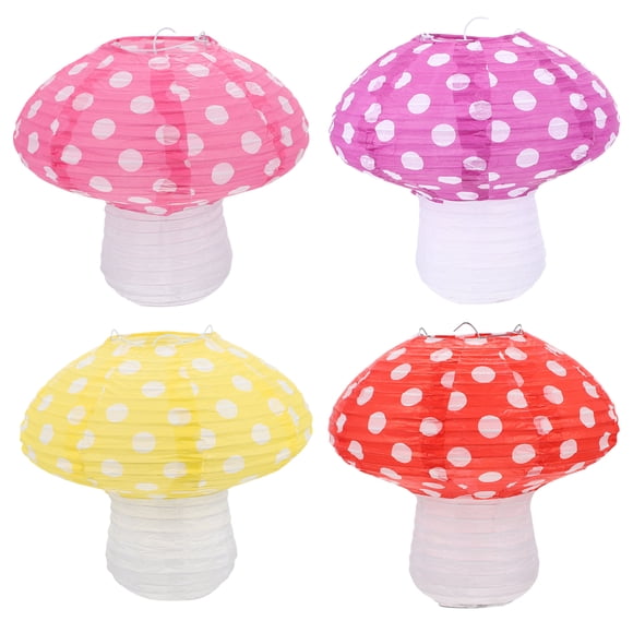 Shisuyan Mushroom Themed Decor Pink 4Set