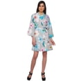 thumbnail image 2 of Moomaya Short Robe For Women Plus Size Printed Cotton Robe Lightweight Nightwear, 2 of 6