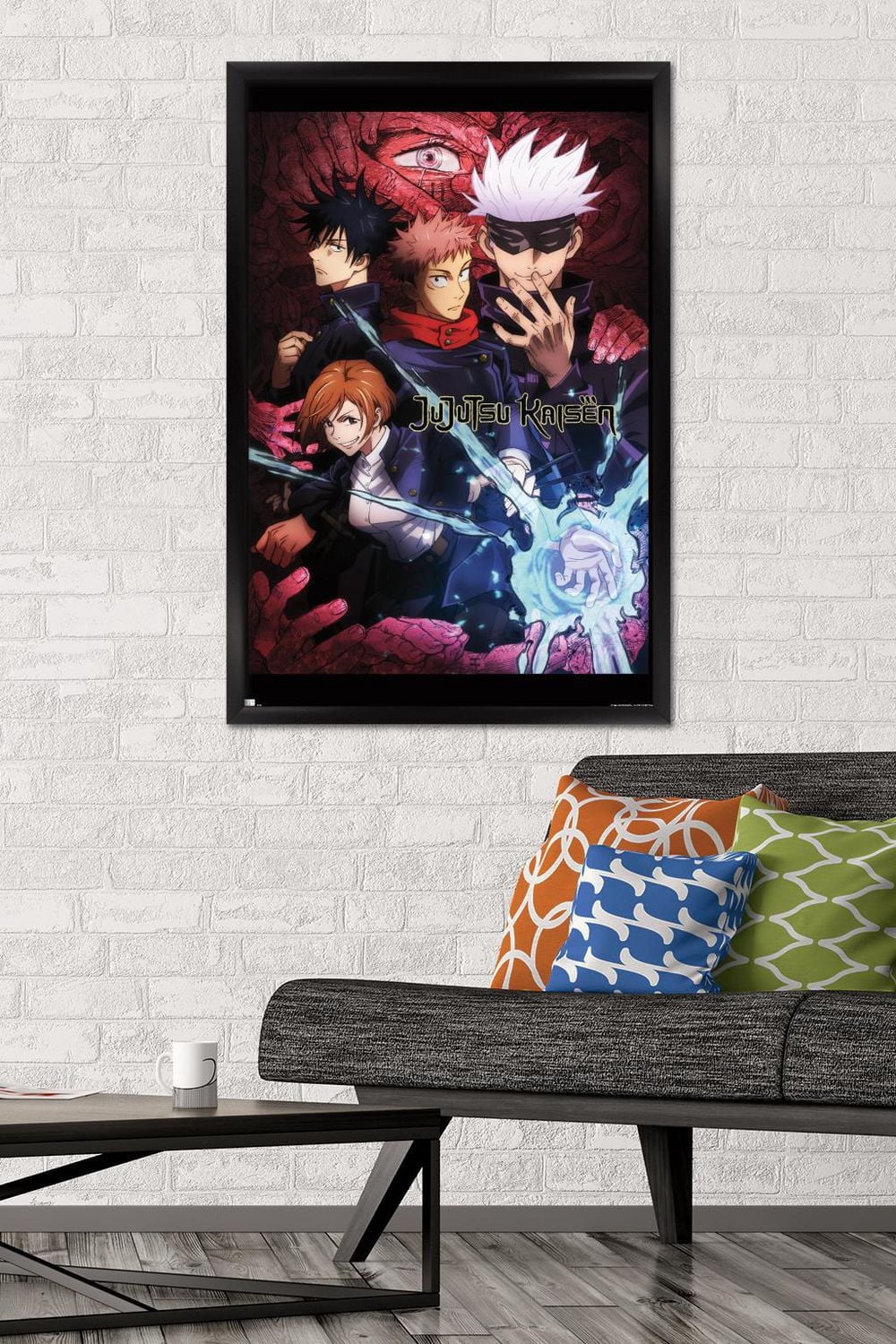 Jujutsu Kaisen - One Sheet English Wall Poster with Push Pins, 22.375" x 34"