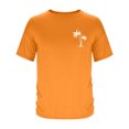 thumbnail image 4 of Pisexur Shirts for Man T Hommes Mode Décontractée Imprimé Col Rond Pull T-Shirt Manches Courtes Blouse Orange,S Chemises de Golf Hommes & Chemises Hommes, 4 of 6