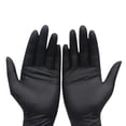 thumbnail image 1 of Gants pour Usage Général / Gants d'Examen de Base en Nitrile 55 Robustes Sans Poudre Jetables Noirs 100 Unités, 1 of 8