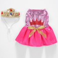 thumbnail image 2 of Pet Halloween Cosplay Costume Funny Cartoon Princess Dress And Hat Set For Small And Medium Dogs, 2 of 13