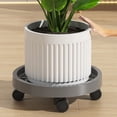 thumbnail image 4 of Wooowa Plant Saucer with Wheels - Thickened Plastic Movable Flower Pot Tray, Water Collection Base for Planters, 4 of 6