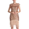 thumbnail image 1 of Ketyyh-chn99 Robes Formelles et Robes de Soirée Robe de Cocktail Longue Robe de Soirée Dos Nu Col en V Élégante Robe de Cocktail pour Fête Or Rose,TG, 1 of 3