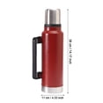 thumbnail image 2 of WIFKLSIIPG 47.3oz /64.2oz(1.4L/1.9L) Flasque Multifonctionnelle Chaud et Froid Bouteille à Grand Ouverture en Acier Inoxydable Isolation Longue Durée pour le Camping (Noir), 2 of 4