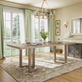 thumbnail image 1 of 95 Inch Solid Wood Dining Table, Large Farmhouse Conference Table, rustic wood table for Dining Room, Kitchen, Office, 1 of 8