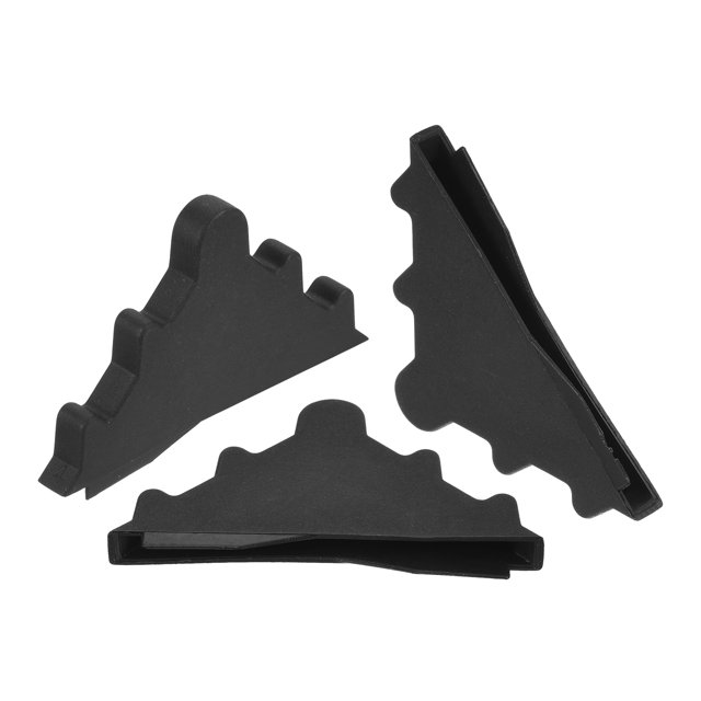 Uxcell Lot de 50 Protecteurs d'Angle 4x65mm Plastique Triangle Gardes d'Angle Coussin, Noir