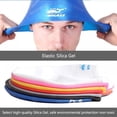 thumbnail image 4 of Silicone Swimming Cap Ear Protection Men And Women Long Hair Waterproof Diving Cap, 4 of 8
