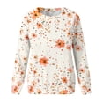 thumbnail image 5 of KIHOUT Chandails Molletonnés pour Femmes en Liquidation, Hauts Blouse à Manches Longues d'Automne et d'Hiver à Col Rond à Imprimé Floral, Coupe Ample, Taille P-2TG, 5 of 5