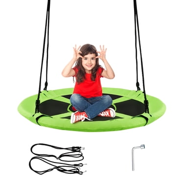 Patiojoy Balançoire Soucoupe pour Enfants de 40 Pouces Ensemble de Jeu Intérieur Extérieur