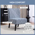 thumbnail image 4 of HOMCOM Chaise d'Appoint pour Salon avec Pieds en Bois Gris, 4 of 10