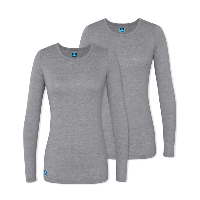 Adar sous-Couches pour Femmes, Lot de 2 - T-Shirt de sous-Couche à Manches Longues Confortable
