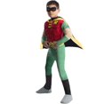 thumbnail image 1 of Teen Titans Robin Muscle Chest Toddler Deluxe Costume, 1 of 1