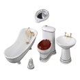 thumbnail image 2 of 1:12 Scale Dollhouse Accessories Bathroom Set White, 2 of 8