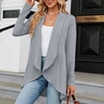 thumbnail image 2 of CEHVOM Cardigan Veste à Manches Longues Ample de Couleur pour Femmes en Liquidation, 2 of 7