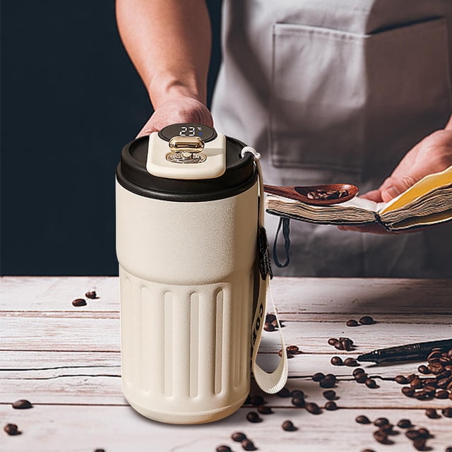 LSLJS Hot Travel Mug Coffee Mug Water Bottle Hot and Cold Drink Mug Smart LED Display Portable Travel Coffee Mug Camping Traveling Hot and Cold Drinks Home Accessories