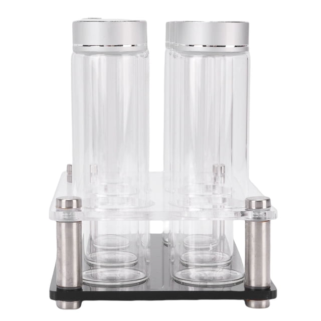 6Pcs Transparent Glass Coffee Bean Display Tube Storage Tubes Set, Airtight Sealing, Display Stand, High Borosilicate Glass, DIY Home Decoration, for Shop Displays