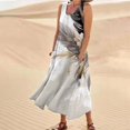 thumbnail image 2 of TJAZFJPA Robe de Douche Nuptiale pour Femme Mode Col Rond Décontractée Imprimé Pissenlit 3D Sans Poignets Poche Longue Robe Débardeur Robe Décontractée Châles et Étoles pour Robes de Soirée Petite Robe Noire, 2 of 6