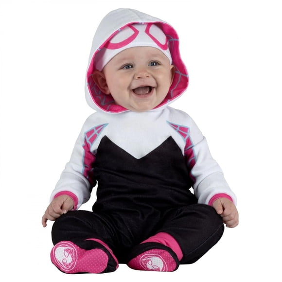 Spider-Gwen Infant Costume with Non-Slip Booties-12-18 Months