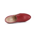 thumbnail image 4 of Unique Bargains Women's Platform Round Toe Chunky Heels Ankle Booties Red (Size 9), 4 of 6