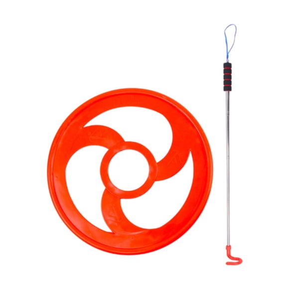 MERIGLARE Push Hoop Fine Motor Toy Portable Rolling Hoop Toy for Kids Boys Girls Teens Red