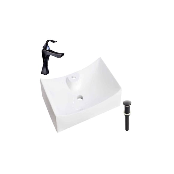 DROP Bath and Kitchen DR091474 Bathroom Vessel Sink Set