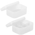 thumbnail image 1 of 2 Pcs Bac de Rangement pour Maquillage Boîte de Rangement en Plastique pour Cosmétiques Organisateur de Maquillage avec Couvercle, 1 of 10