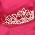 thumbnail image 3 of Wedding Bridal Prom Shining Crystal Rhinestones Crown Tiara Headband (Gold), 3 of 7