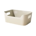 thumbnail image 3 of pstuiky Storage Box Kitchen Organizer & Pantry Bin for Snacks, Utensils & Spices Reusable Plastic Container with Handle, Beige, 3 of 7