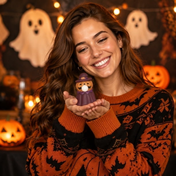 Lot De 24 Pop It Halloween JOYIN – Fantômes, Squelettes, Citrouilles, Porte-clés Anti-stress