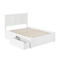 thumbnail image 4 of Madison Lit Plateforme Complet en Bois avec Pied de Lit et Tiroirs de Rangement, Blanc, 4 of 8