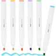 thumbnail image 2 of 6 packs of aesthetically pleasing colored highlighters, 6 vibrant colors - no bleeding through, Bible highlighters, quick drying, soft chisel tips, suitable for diary writing, school supplies, 2 of 9